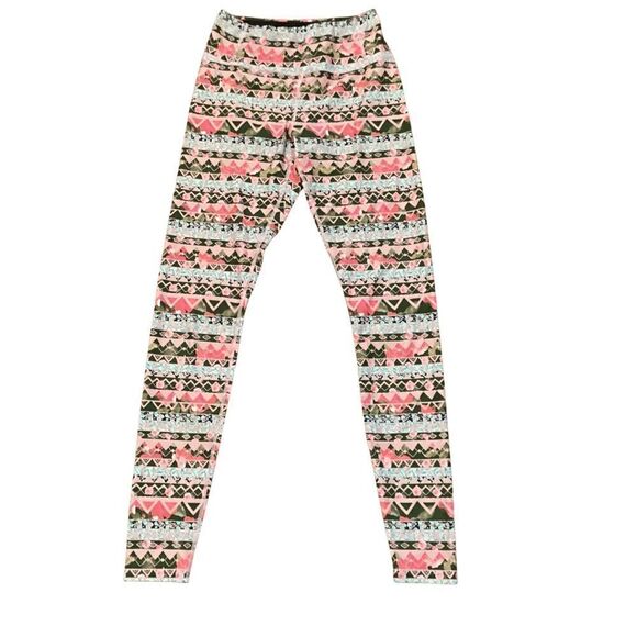 Pure Barre Geometric Full Length Athletic Leggings Multicolor Small - Picture 2 of 11